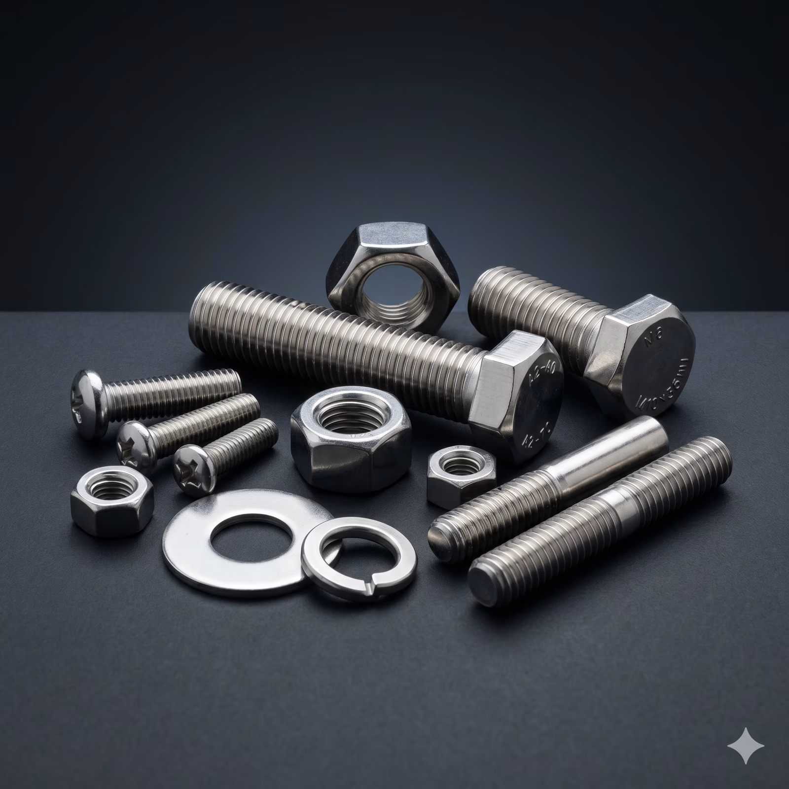 Гайка DIN 985 из нерж. стали A2-70 (AISI 304) M6 (1000 штук)